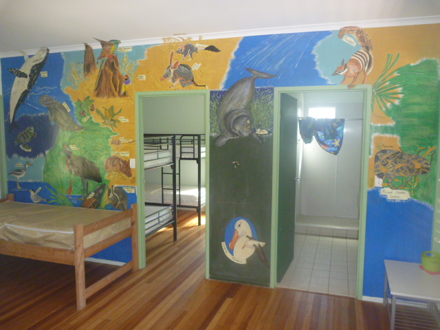 Beautiful art work in each accommodation cabin