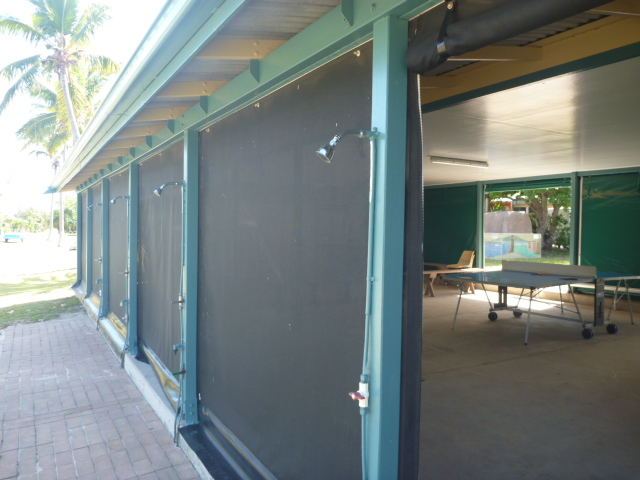 External fresh water showers